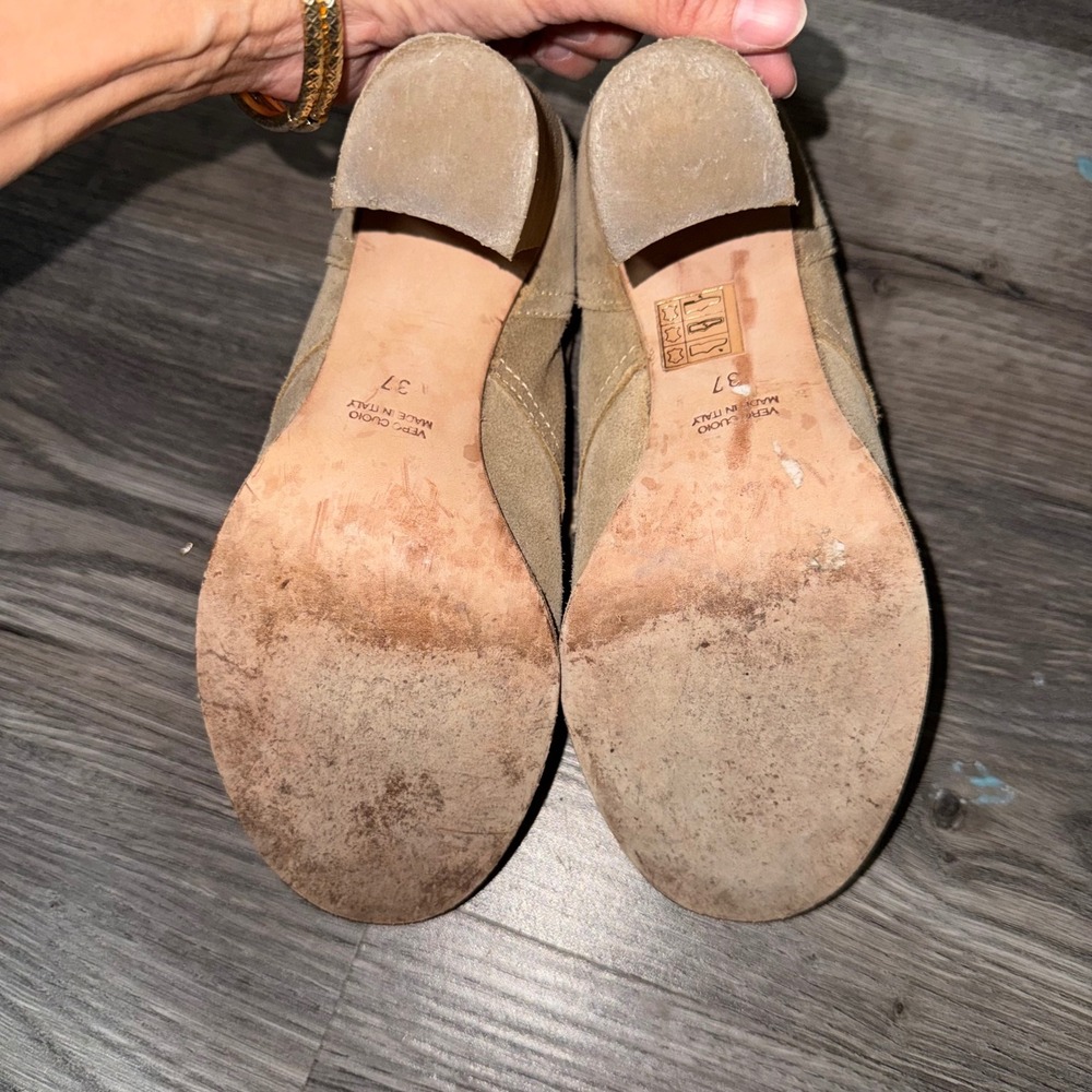 Baldinini Trend Tan‎ Suede Lace Up Ankle Boots Made In Italy 37 Boho - Picture 5 of 5